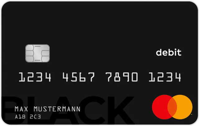 Black&White Mastercard Debitkarte Black